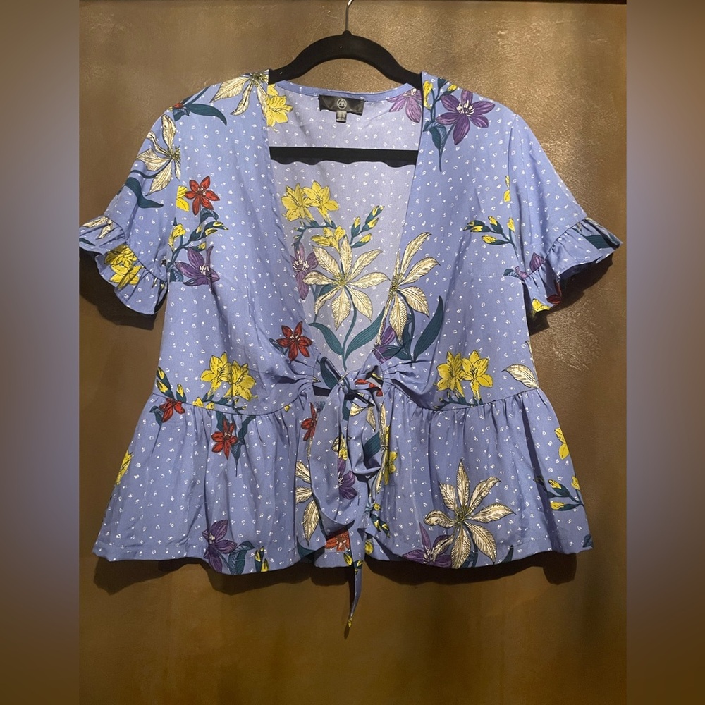 Floral Blue Women's Top